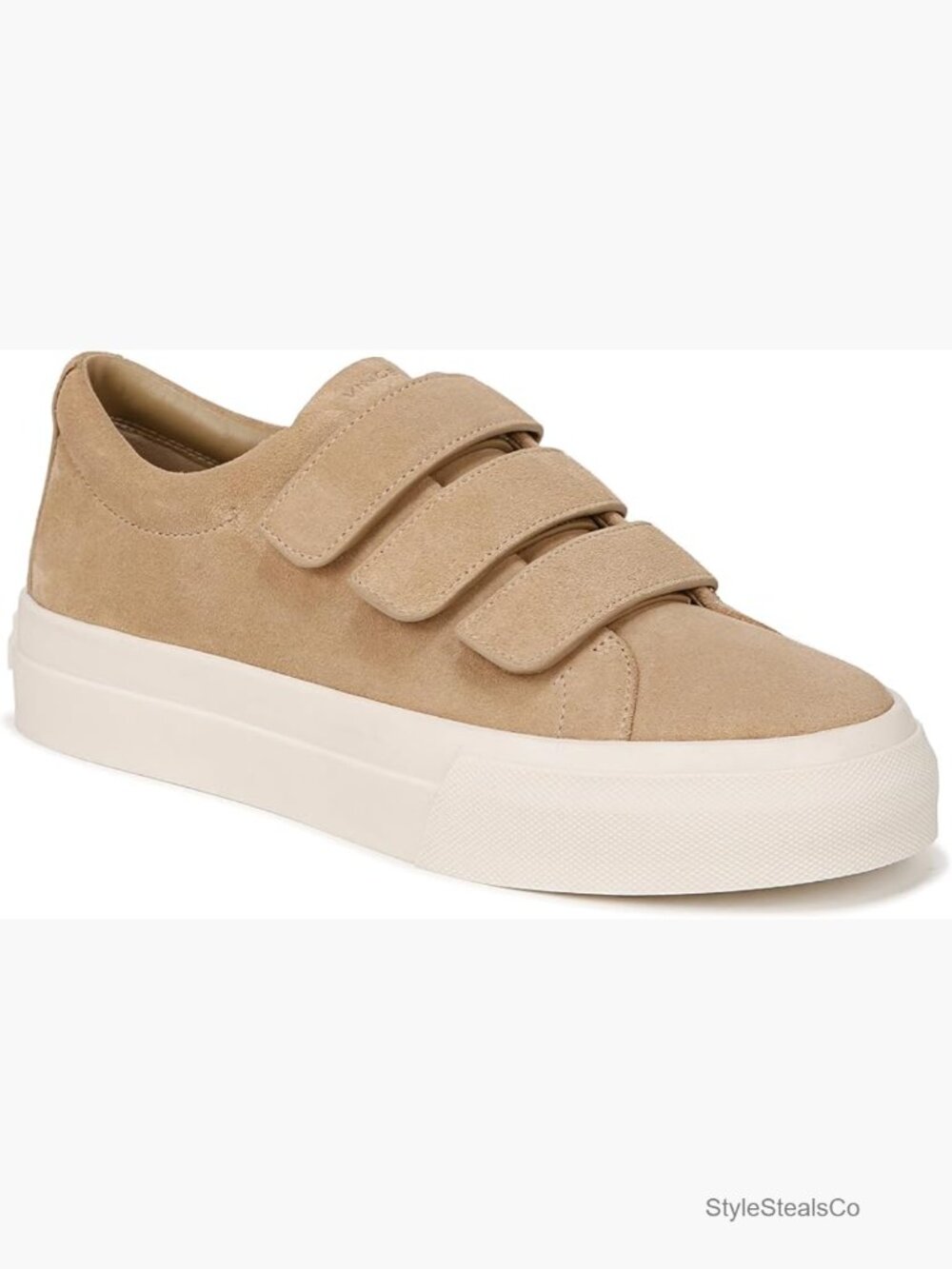 Multi Strap Hook & Loop Fashion Sneakers - Lightweight Leather Lined